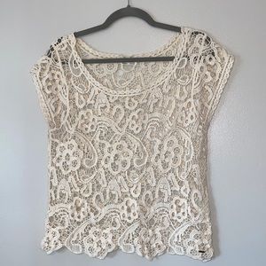 Cream lace shirt